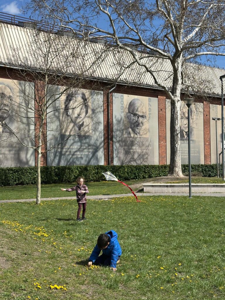 With their kites ready, learners enjoyed flying them on a perfect windy day. Photo by Sierra de Lew, REAL School Budapest