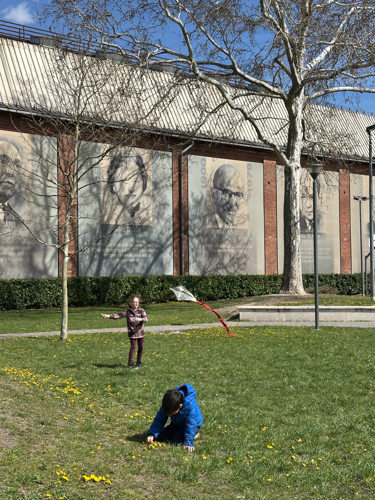 With their kites ready, learners enjoyed flying them on a perfect windy day. Photo by Sierra de Lew, REAL School Budapest 
